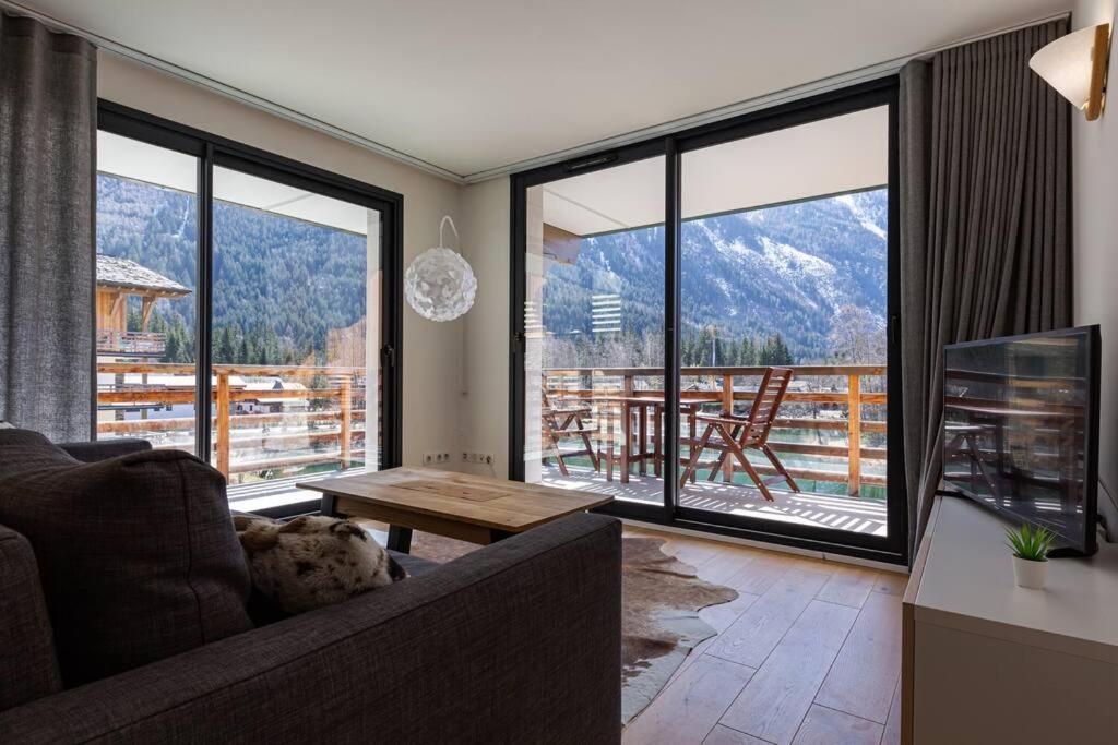 Modern 2Br 5* Pool Gym Spa Garage Mont-Blanc View Chamonix Ngoại thất bức ảnh