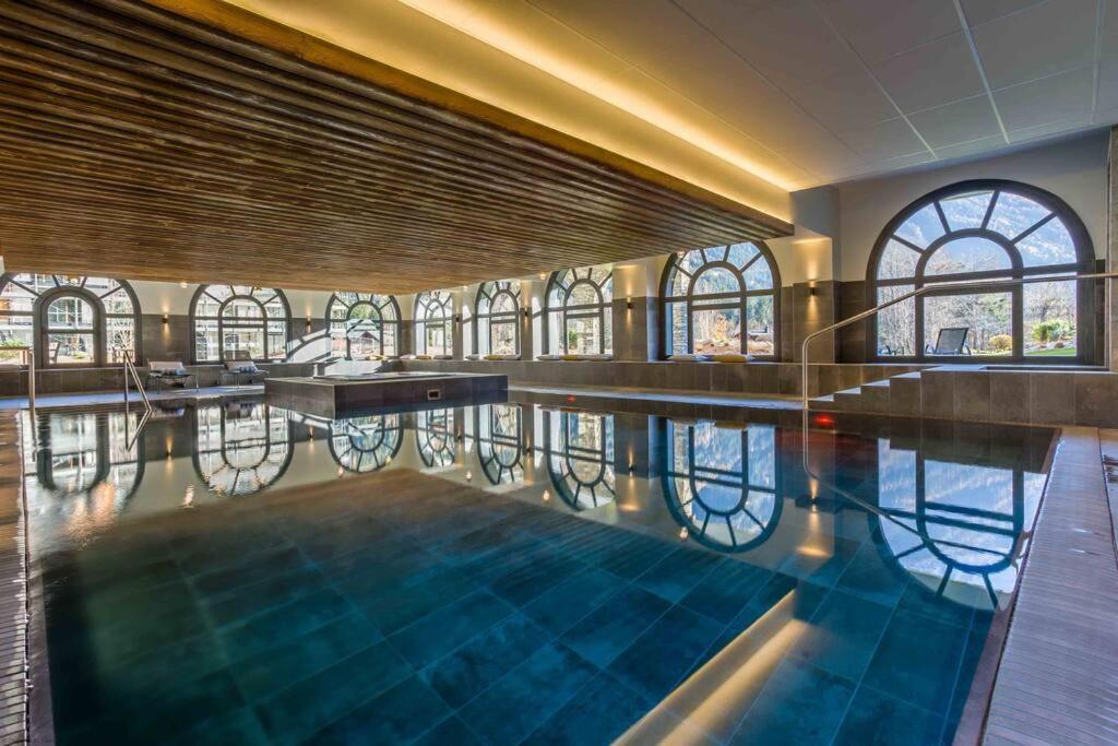 Modern 2Br 5* Pool Gym Spa Garage Mont-Blanc View Chamonix Ngoại thất bức ảnh