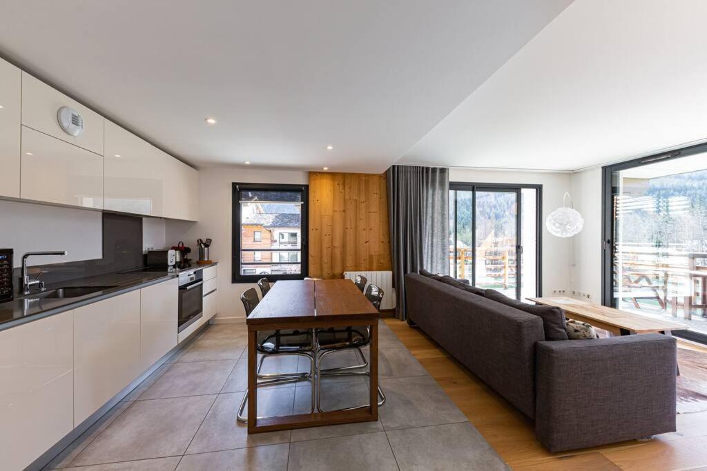 Modern 2Br 5* Pool Gym Spa Garage Mont-Blanc View Chamonix Ngoại thất bức ảnh